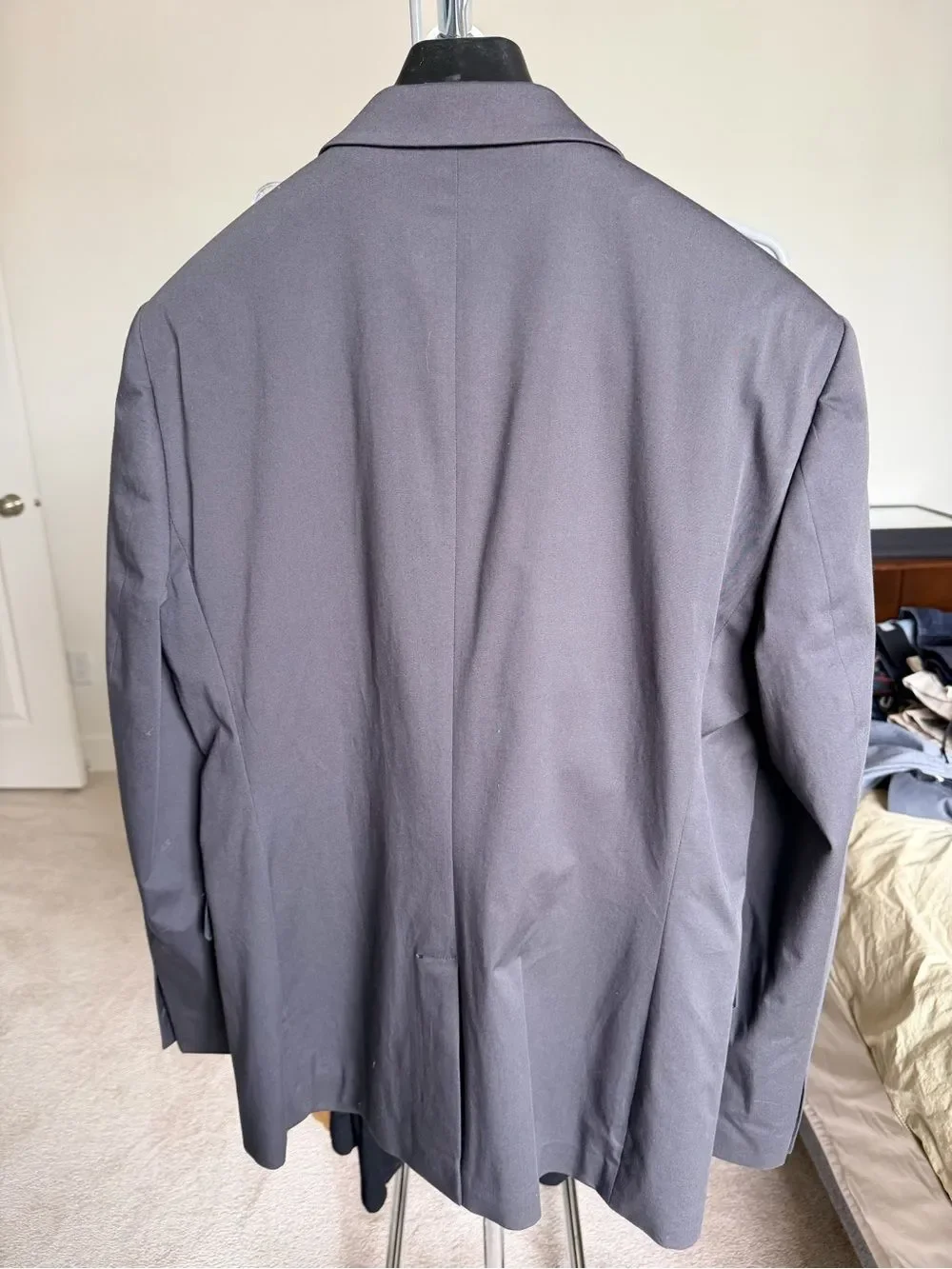 Express Men's Light Gray Single-Breasted Blazer